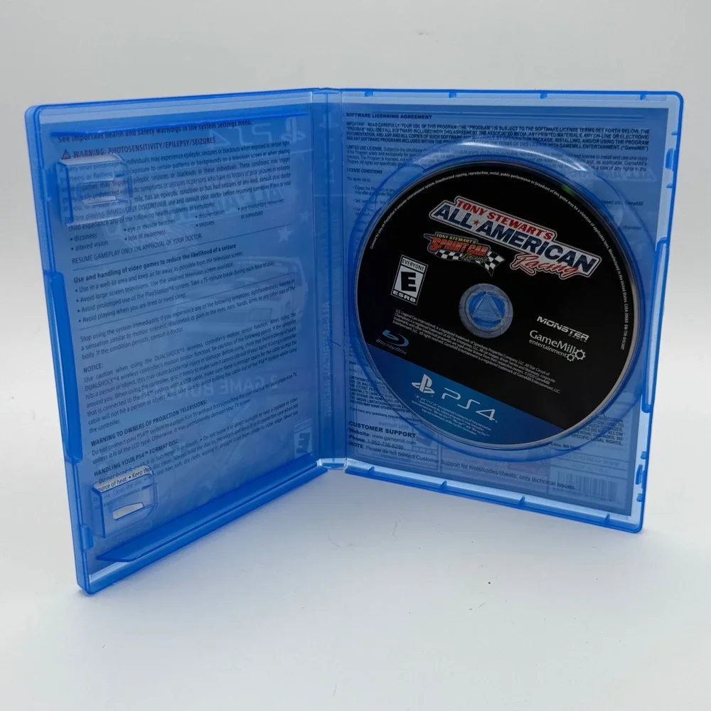 GameMill Tony Stewart All-American Racing PS4 N/A Blue Excellent 2-Game Bundle